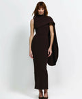 Effie Kats Romi Dress Chocolate Brown Size 10 - 10 / Brown - Dresses