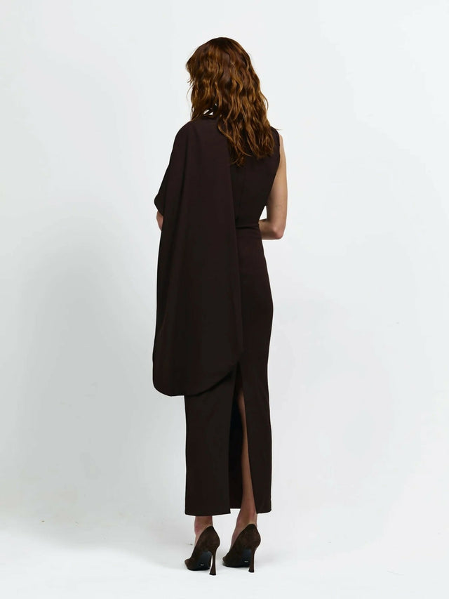 Effie Kats Romi Dress Chocolate Brown Size 10 - 10 / Brown - Dresses