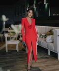 Effie Kats Rosita Midi Dress | Red - 10 / Red - Dresses