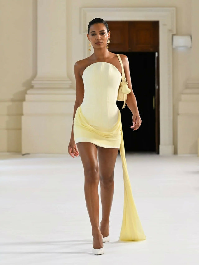 Effie Kats Soraya Mini in Lemon - Dresses