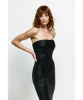 Effie Kats Thalia Gown in Black Sequin - 10 / Black - Dresses