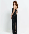Effie Kats Thalia Gown in Black Sequin - Dresses