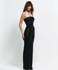 Effie Kats Thalia Gown in Black Sequin - Dresses