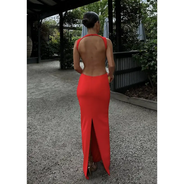 Effie Kats Valencia Gown Cherry Red2