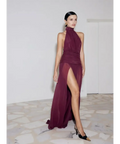 Effie Kats Verity Gown Burgundy - Dresses