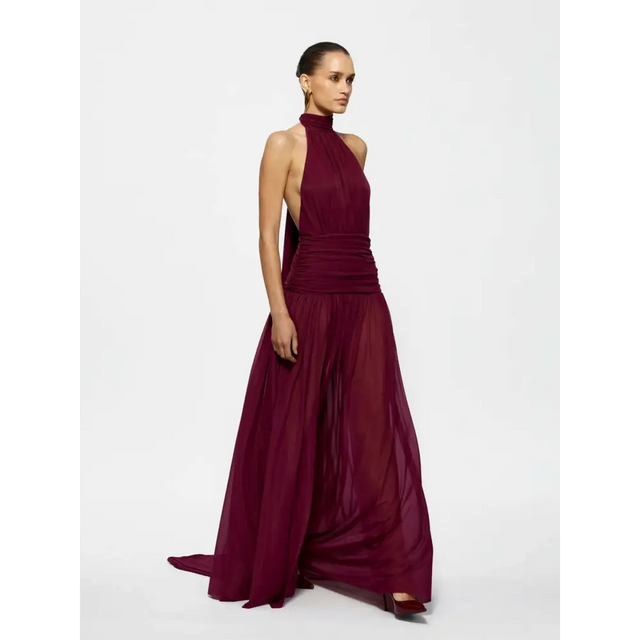 Effie Kats Verity Gown Burgundy Size 8 - 8 / Red - Dresses