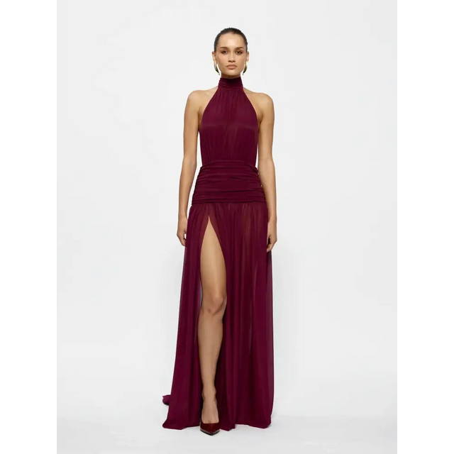 Effie Kats Verity Gown Burgundy Size 8 - 8 / Red - Dresses