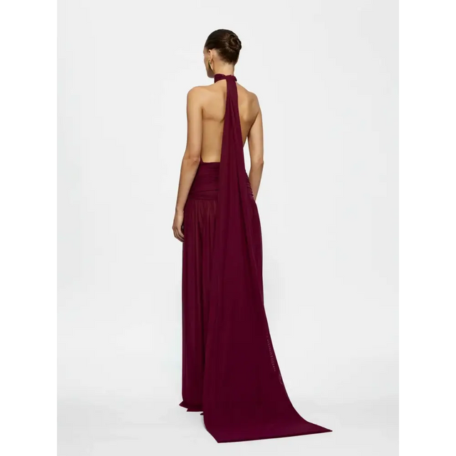Effie Kats Verity Gown Burgundy Size 8 - 8 / Red - Dresses