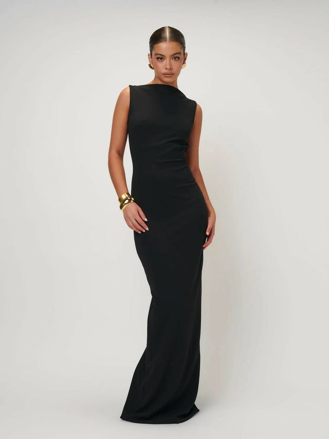 Effie Kats Verona Gown Black - 6 / Black - Dresses
