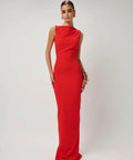 Effie Kats Verona Gown Cherry Red - Dresses