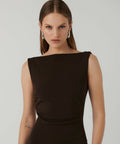 Effie Kats Verona Gown - Coffee - 12 / Black - Dresses