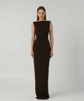 Effie Kats Verona Gown - Coffee - 12 / Black - Dresses