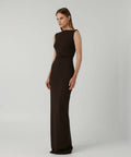 Effie Kats Verona Gown - Coffee - 12 / Black - Dresses