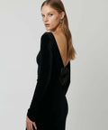 Effie Kats Yasmin Maxi Dress - Black Velvet - 6 / Black - Dresses