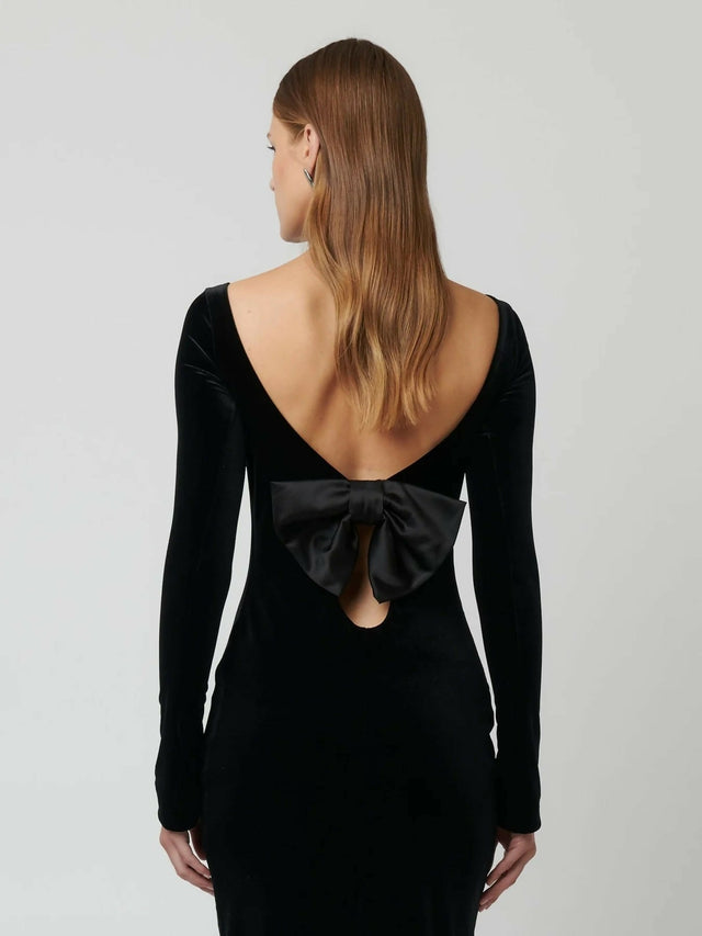 Effie Kats Yasmin Maxi Dress - Black Velvet - 6 / Black - Dresses