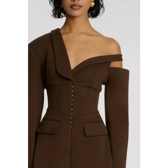 Eliya The Label Ayla Blazer - 8 / Brown - Dresses