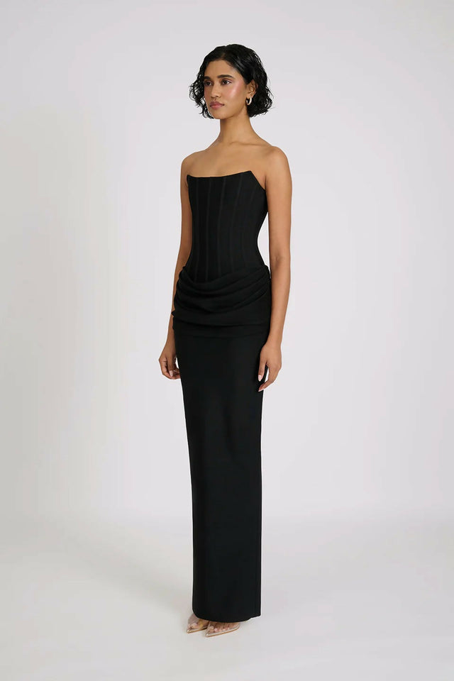 Eliya The Label Hilda Gown in Black - Dresses