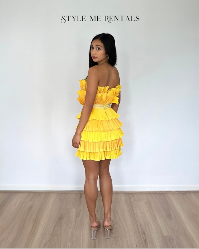 Eliya the Label Josephine Mini Dress Yellow - 6 / Yellow - Dresses
