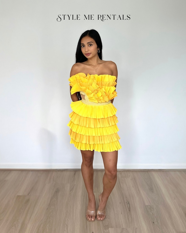 Eliya the Label Josephine Mini Dress Yellow - 6 / Yellow - Dresses
