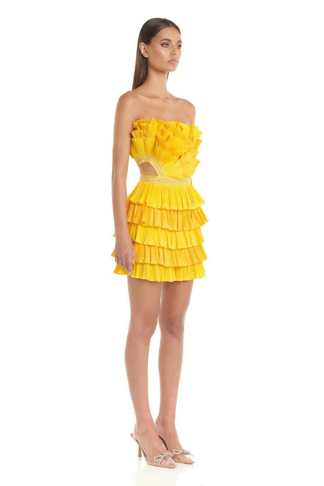 Eliya the Label Josephine Mini Dress Yellow - 6 / Yellow - Dresses