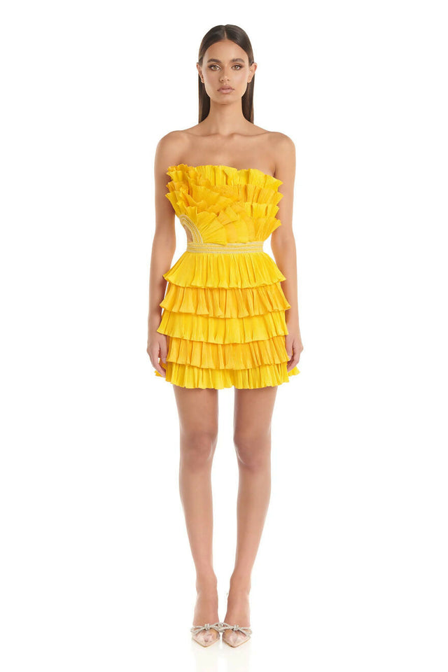 Eliya the Label Josephine Mini Dress Yellow - 6 / Yellow - Dresses