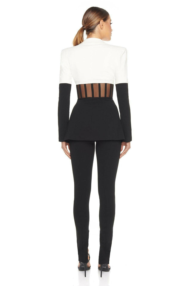 Eliya The Label Kira Blazer Black White Size 10 12 - Outfit Sets