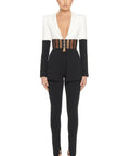 Eliya The Label Kira Blazer Black White Size 10 12 - Outfit Sets