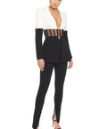 Eliya The Label Kira Blazer Black White Size 10 12 - Outfit Sets