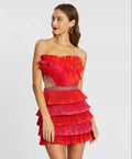 Eliya the Label Maryanne Mini Dress Red and Pink - 6 / Red - Dresses