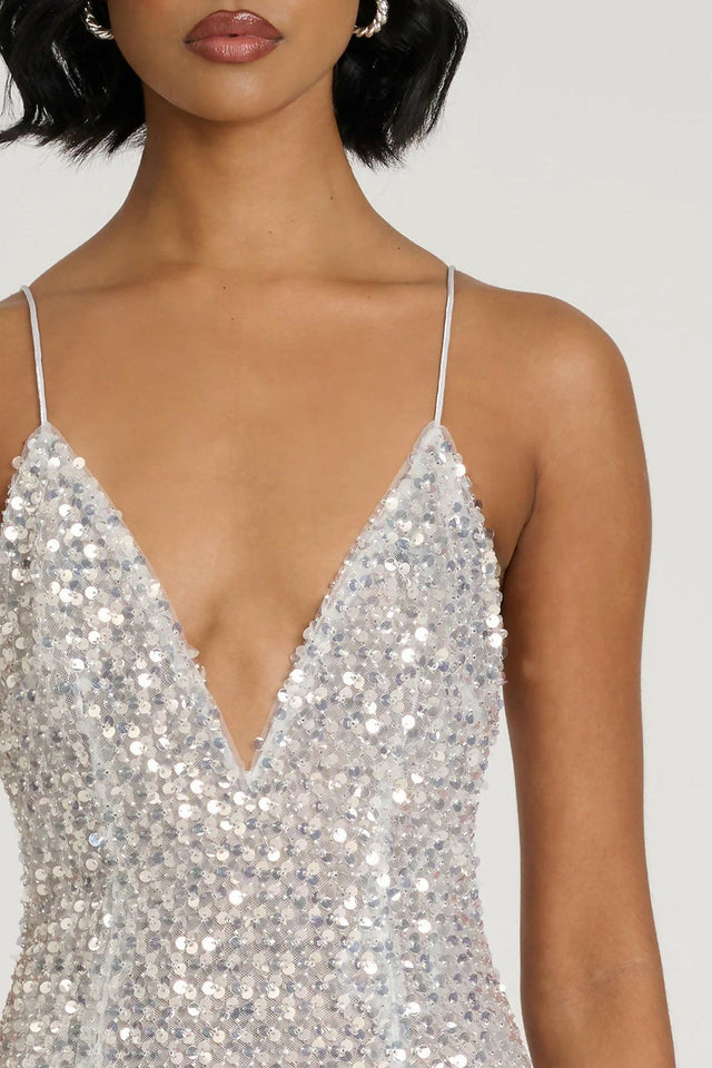 Eliya the Label Mevia Gown - 6 / Silver - Dresses