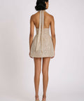 Eliya the Label Roberta Mini Dress Embellished Tan Size XS - Dresses