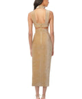 Eliya the Label Tamara Midi Dress Gold Size XS / AU 6 - 6 / Gold - Dresses