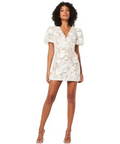 Elliat Zayla 3D Floral Mini Dress in White Size 8 - 8 / Floral - Dresses
