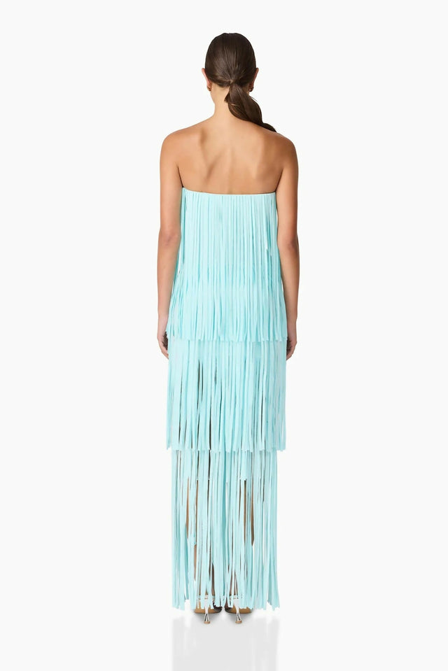 Elliatt Alya Tiered Maxi Dress in Blue Size 8 - 8 / Blue - Dresses
