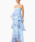 Armani Tiered Maxi - Baby Blue - Maxi Dress