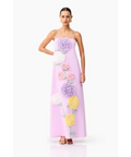 Elliatt Buttercup Embroidered Maxi Dress in Purple - 10 / Floral - Dresses