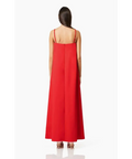 Elliatt Buttercup Embroidered Maxi Dress In Red - 12 / Floral - Dresses