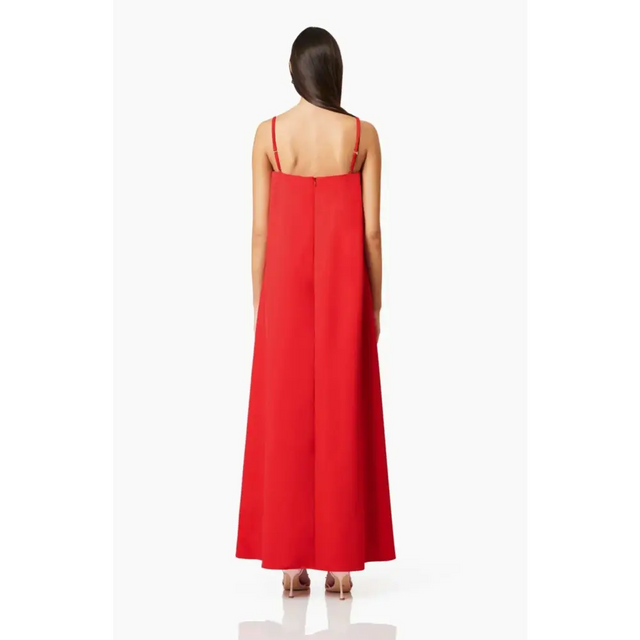 Elliatt Buttercup Embroidered Maxi Dress In Red - 12 / Floral - Dresses