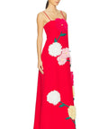 Elliatt Buttercup Embroidered Maxi Dress Red - 6 / Red - Dresses