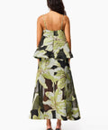 Elliatt Elysia Tiered Gown in Black & Green Floral - Dresses