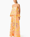 Elliatt Elysia Tiered Gown in Orange Floral - Dresses