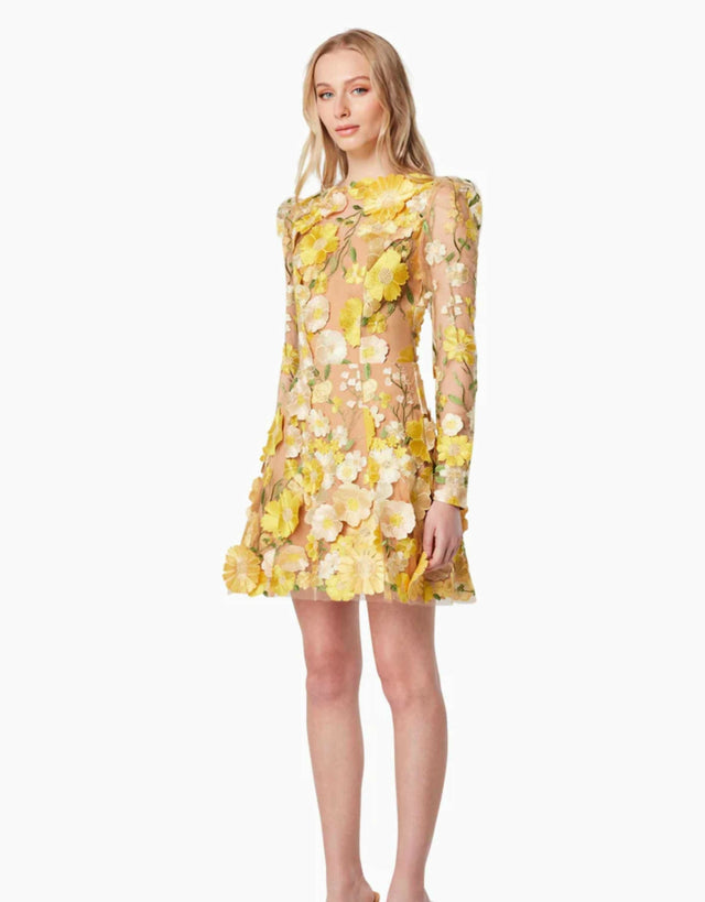 Elliatt Golden Voice Dress - 12 / Floral - Dresses