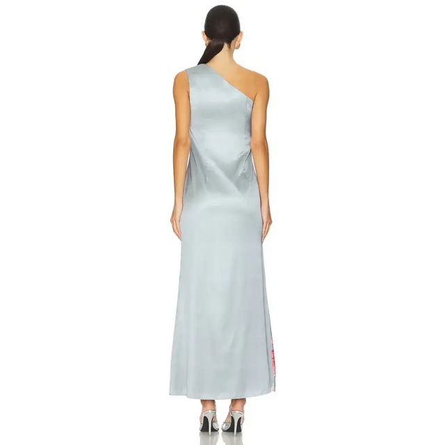 Elliatt Iliad One Shoulder Maxi Dress In Blue Size AU 10 - 10 / Blue - Dresses
