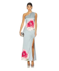 Elliatt Iliad One Shoulder Maxi Dress In Blue Size AU 10 - 10 / Blue - Dresses