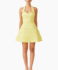 Elliatt Katlyn Halter Mini Dress in Yellow - 10 / Yellow - Dresses