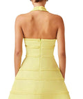 Elliatt Katlyn Halter Mini Dress in Yellow - 10 / Yellow - Dresses