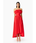 Elliatt Laurel Frill Midi Dress Red Size M / AU 10 - 10 / Red - Dresses