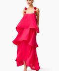 Elliatt Thalia Tiered Gown Dress - 10 / Red - Dresses