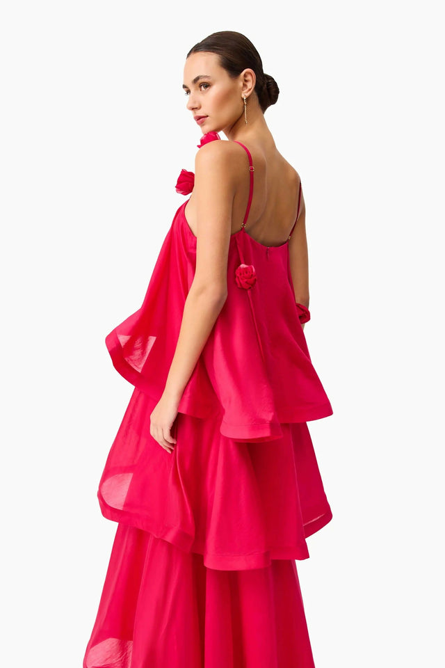 Elliatt Thalia Tiered Gown in Pink - 10 / Pink - Dresses