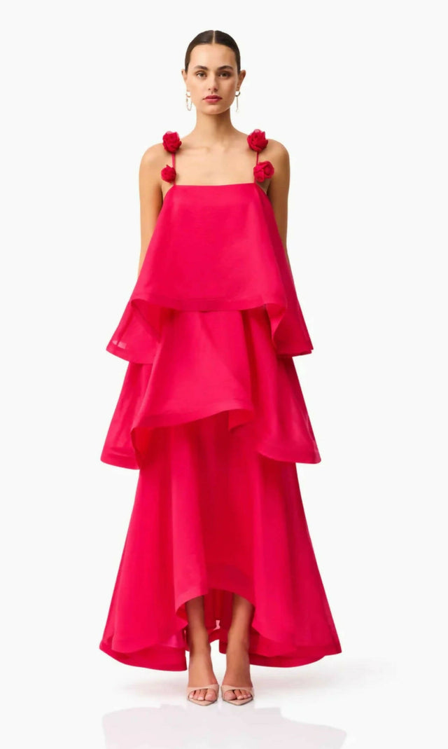 Elliatt Thalia Tiered Gown in Pink - Dresses